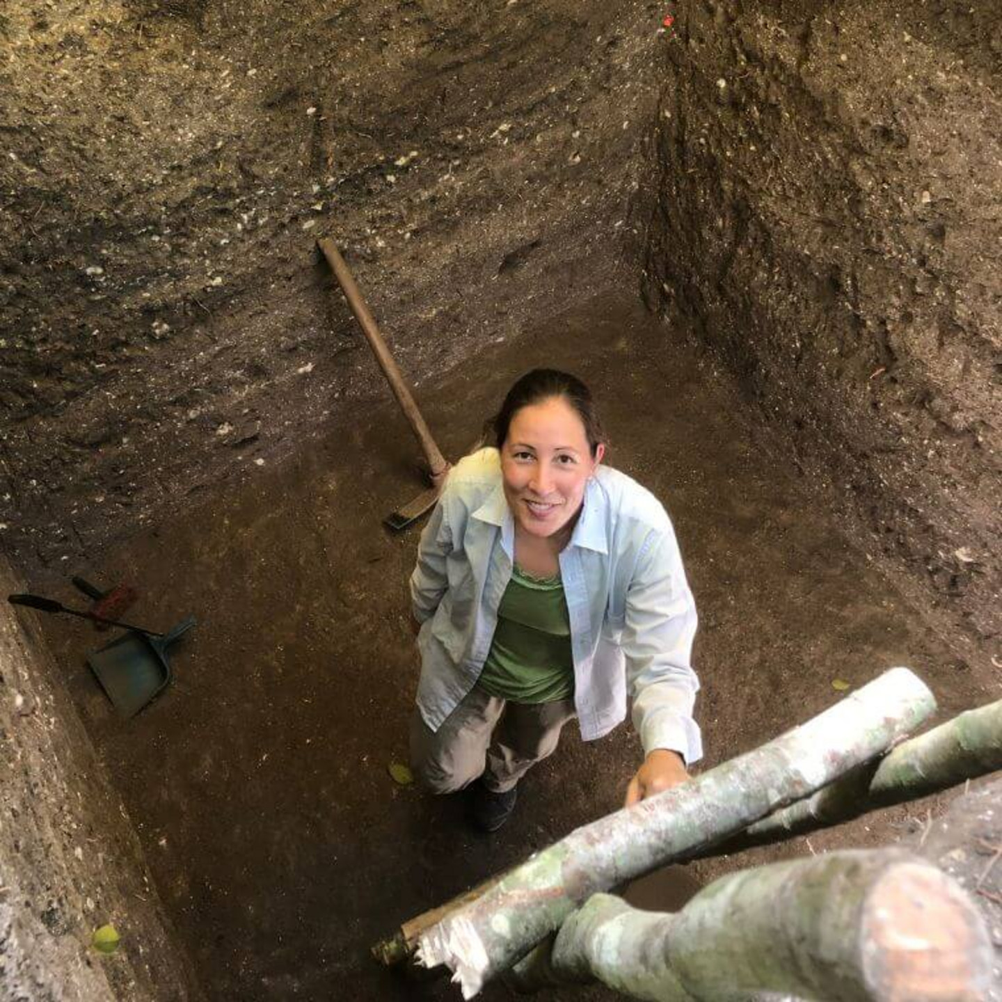 Christina C. Halperin at the Aguada 2 excavation site