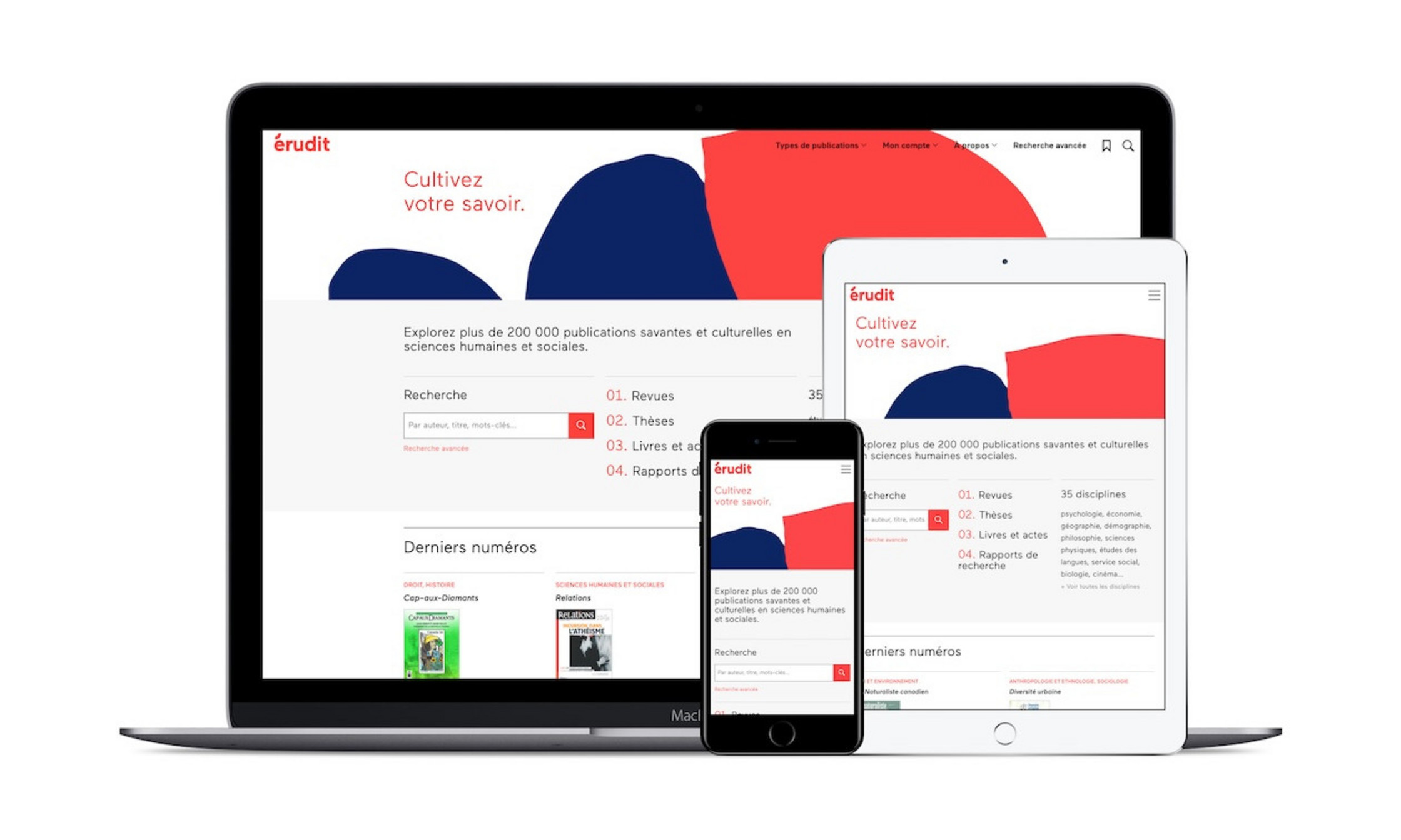 Portail de la plateforme Érudit