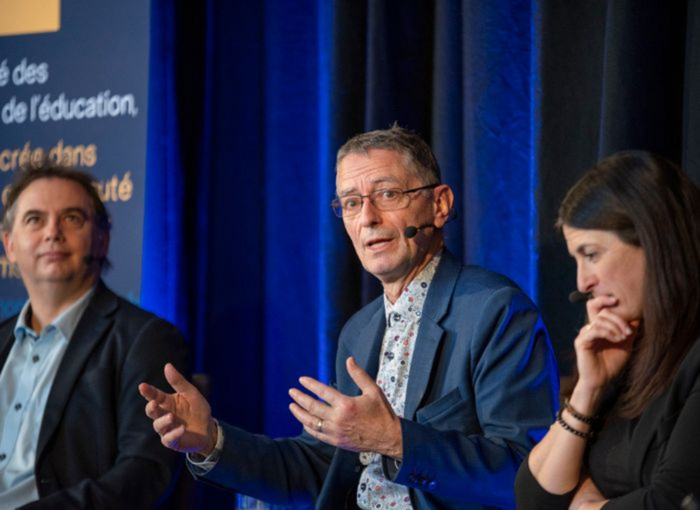 Normand Roy, Bruno Poellhuber et Valérie Pisano formaient le panel de la conférence-midi.