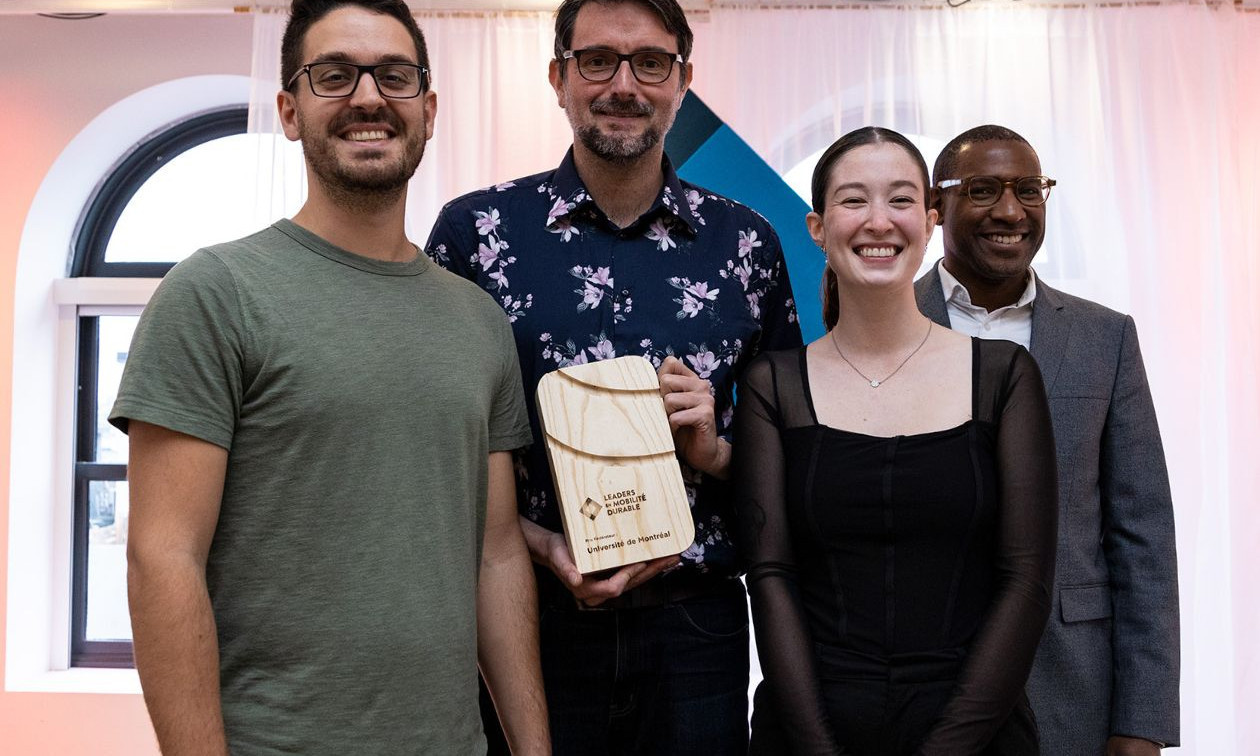 Membres de l’Université de Montréal: Pierre-Luc Tranclé-Armand (DI), Stéphane Béranger (UDD), Jani Boyer (FAECUM) et Ronald Jean-Gilles (UDD)