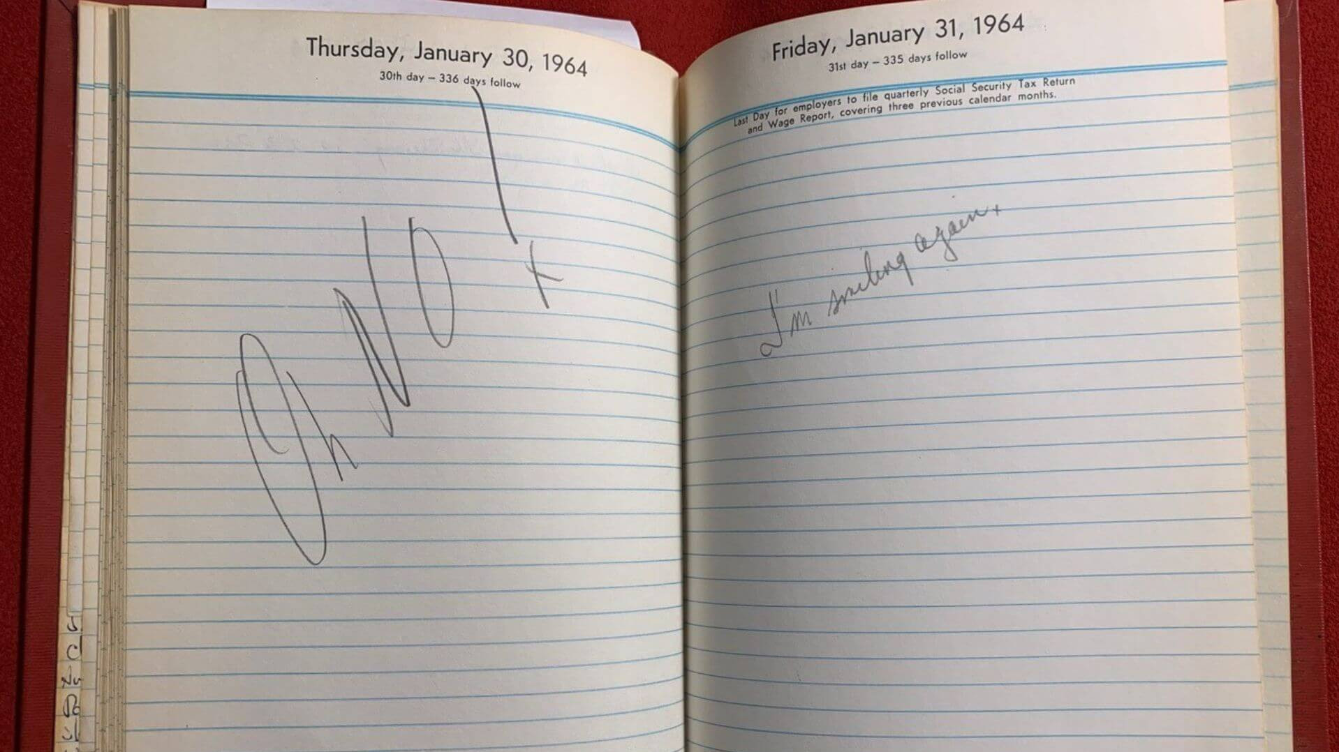 What Joan Didion wrote in her diary on the day and day after her marriage to writer John Gregory Dunne. Her records reveal a woman with many qualities, including a discreet but sharp sense of humor.