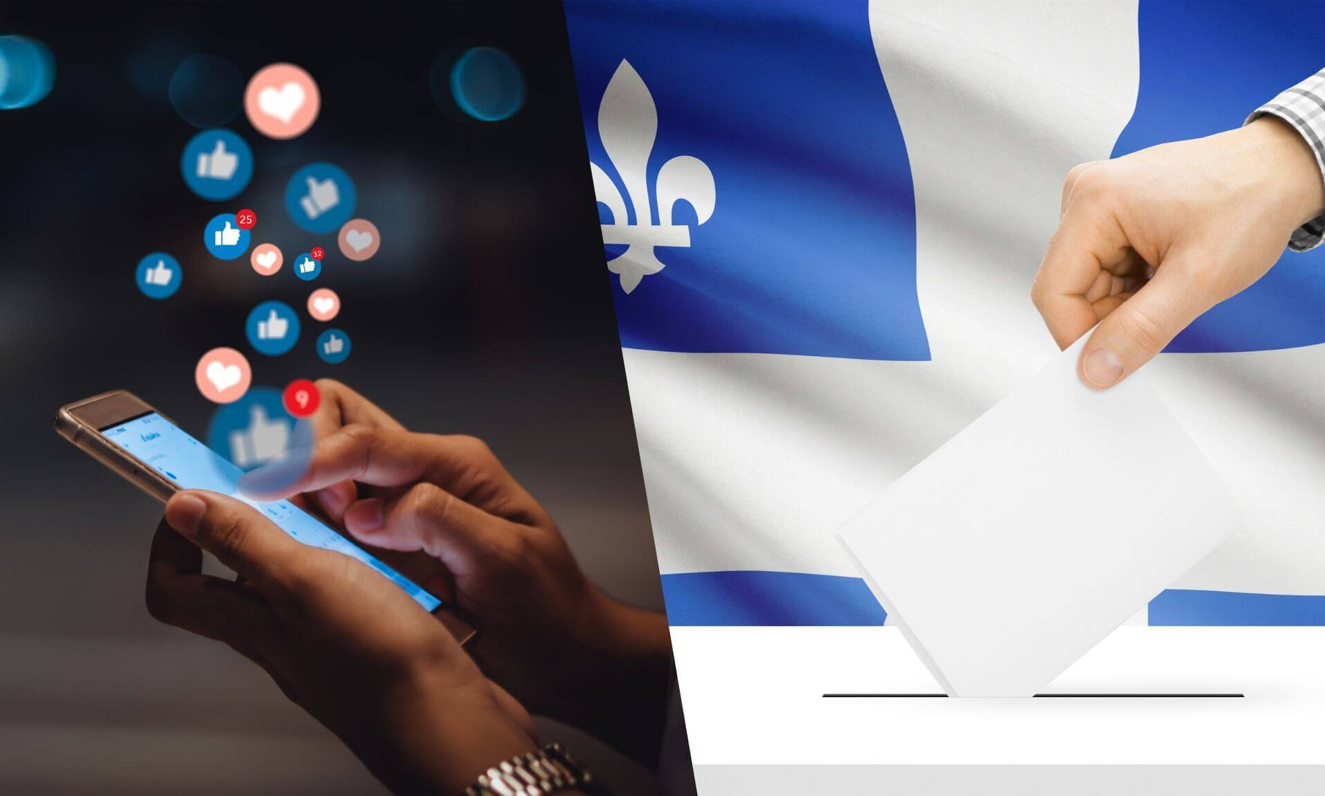 Au cours de la campagne électorale de 2022 au Québec, 31,8 % des messages publiés sur Twitter contenaient de la désinformation. Concrètement, de 3000 à 25 000 faux messages circulaient chaque jour sur cette plateforme en lien avec la politique québécoise, représentant de 25 à 39 % de l'ensemble des publications quotidiennes.