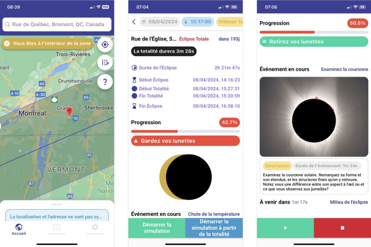 Application Mon Éclipse