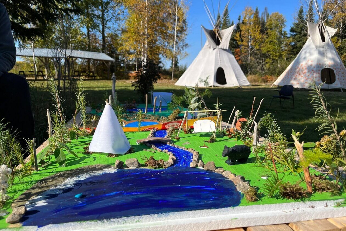 Maquette réalisée par les élèves de l’école Nikanik de Wemotaci.