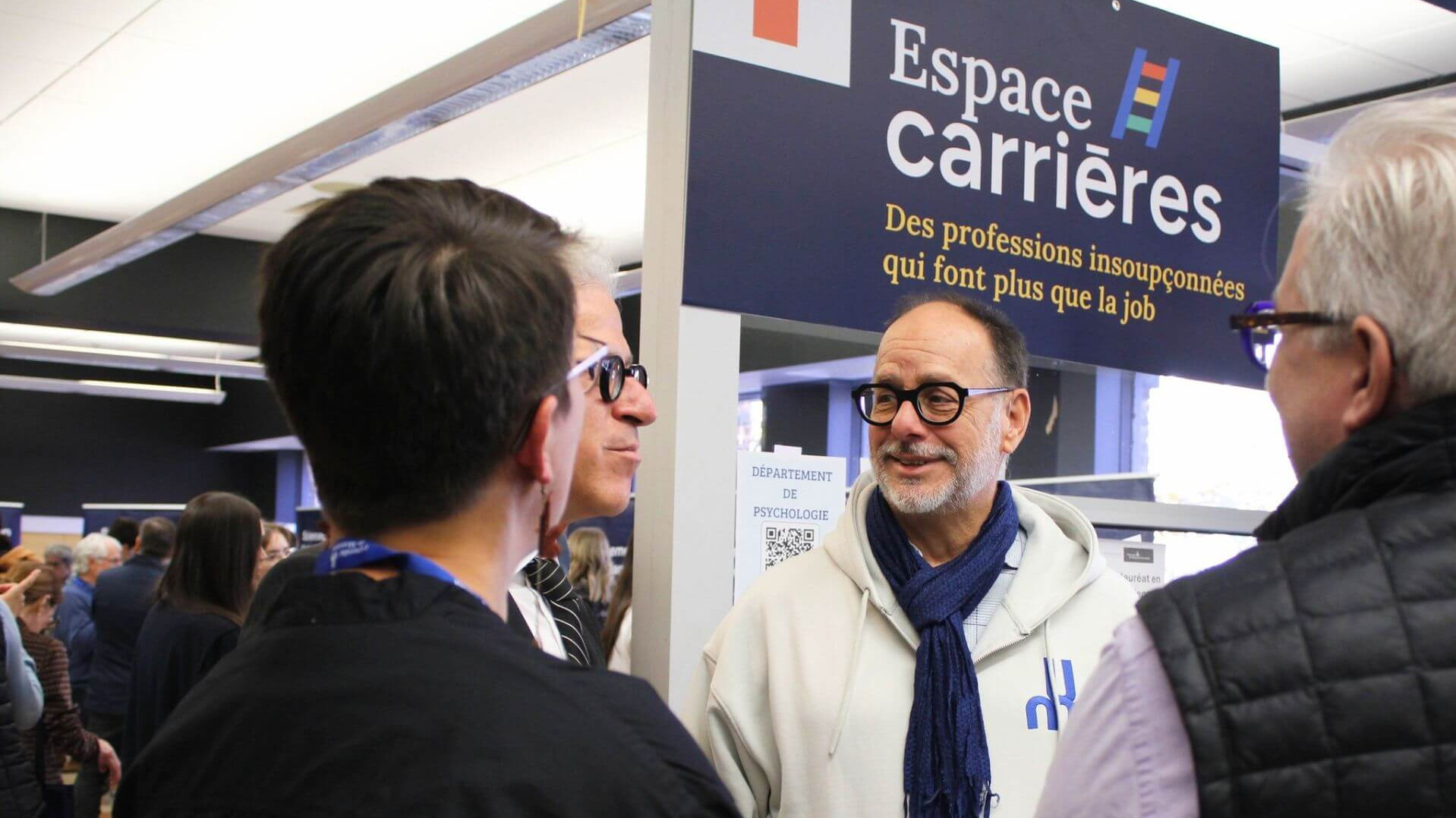 Le recteur Daniel Jutras à l'espace Carrières.