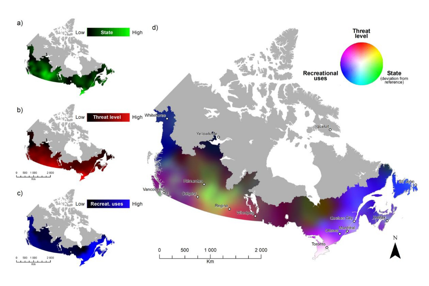 La carte multicolore, le premier profil social et écologique de plus de 600 lacs du pays indiquant ceux qui doivent être mieux préservés.