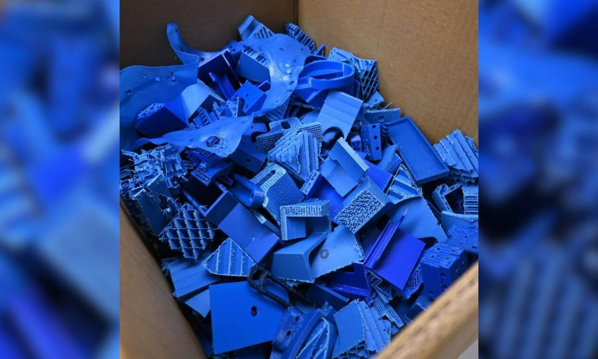 Plus de 40 kg de retailles d’impression 3D ont pu être réutilisés.