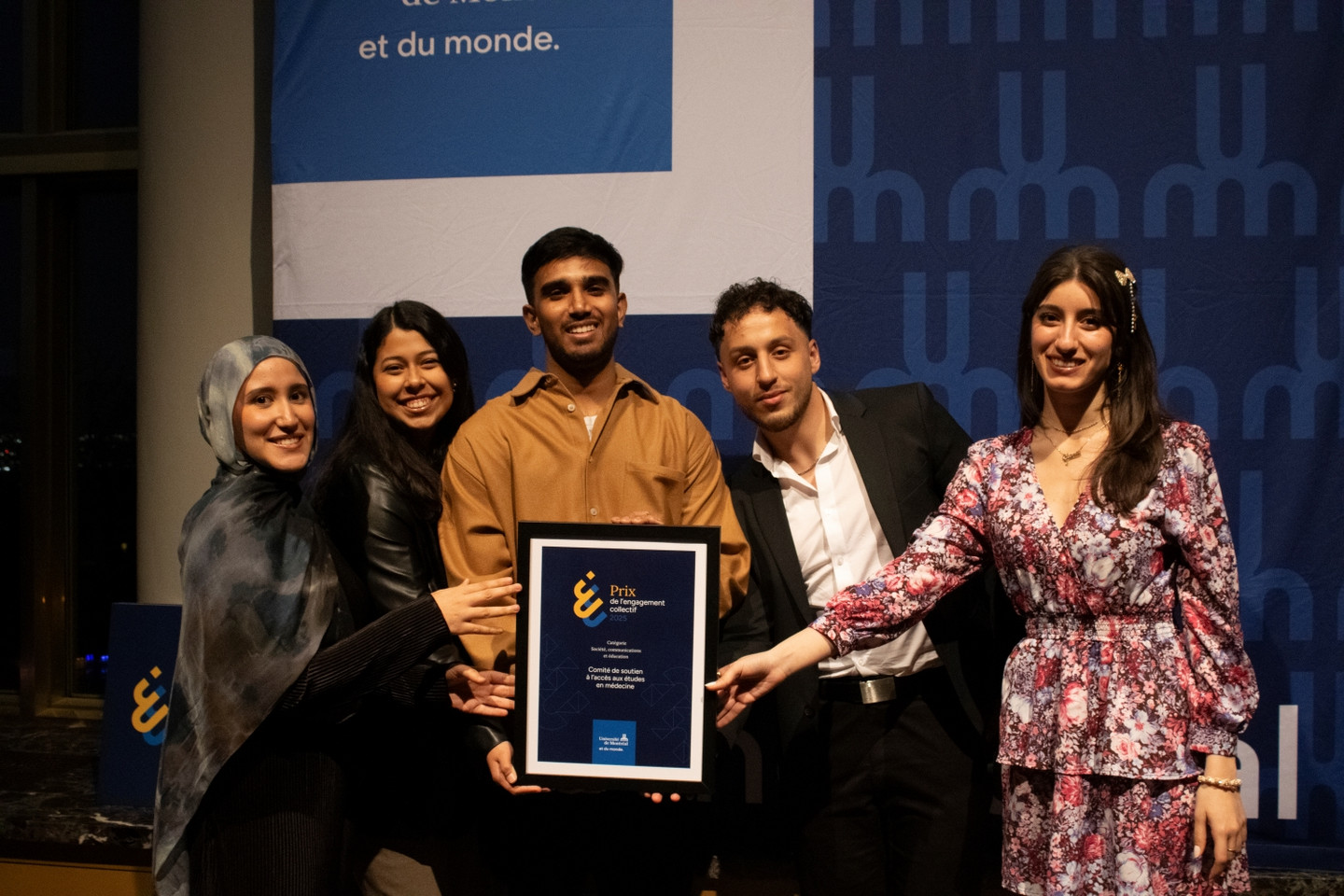Des étudiantes et étudiants honorés lors du Gala de l'engagement étudiant.