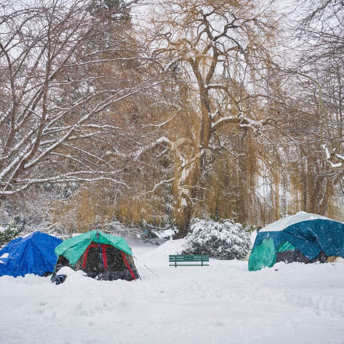 Des campements de personnes sans-abris au Canada