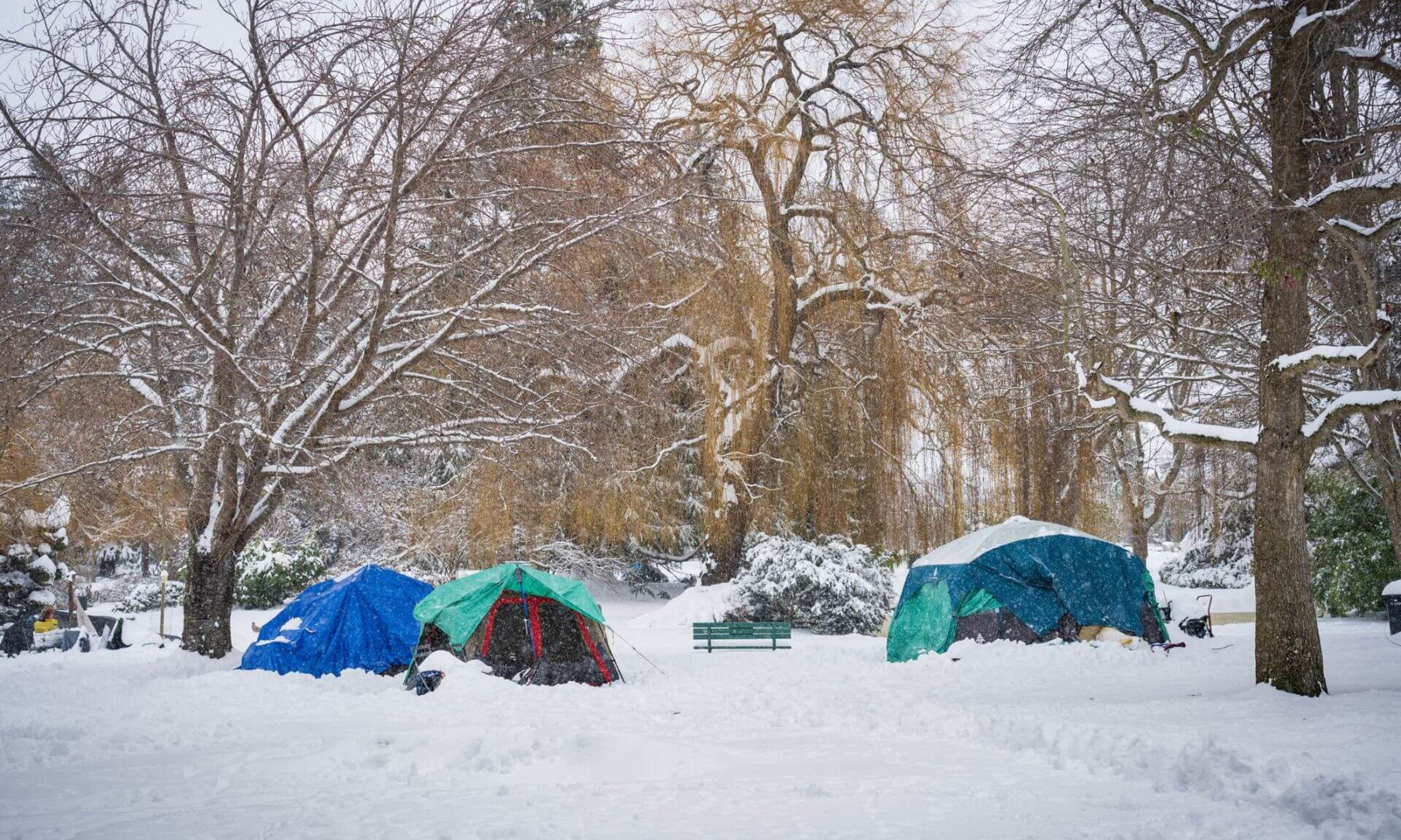 Des campements de personnes sans-abris au Canada