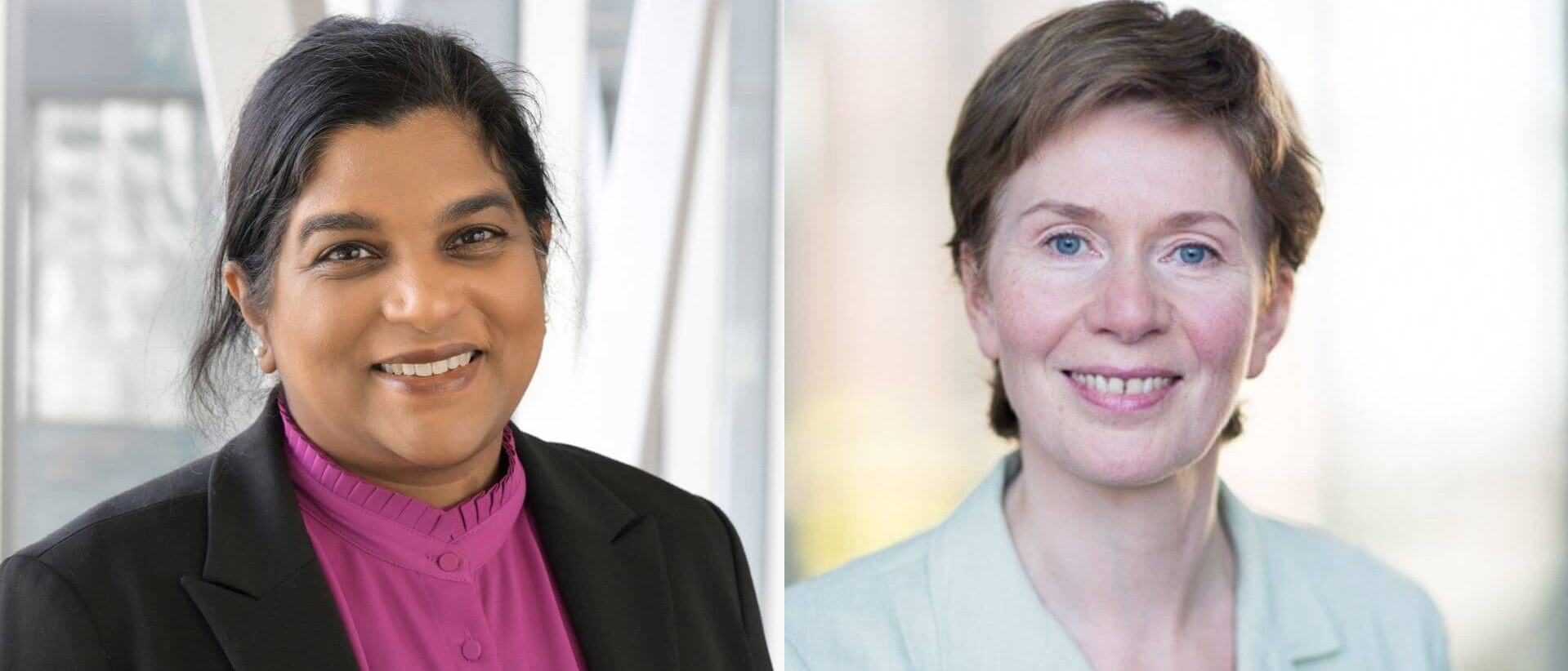 La Dre Saima Hassan, professeure agrégée au Département de chirurgie, et Sylvie Mader, professeure titulaire au Département de biochimie et médecine moléculaire de l'Université de Montréal