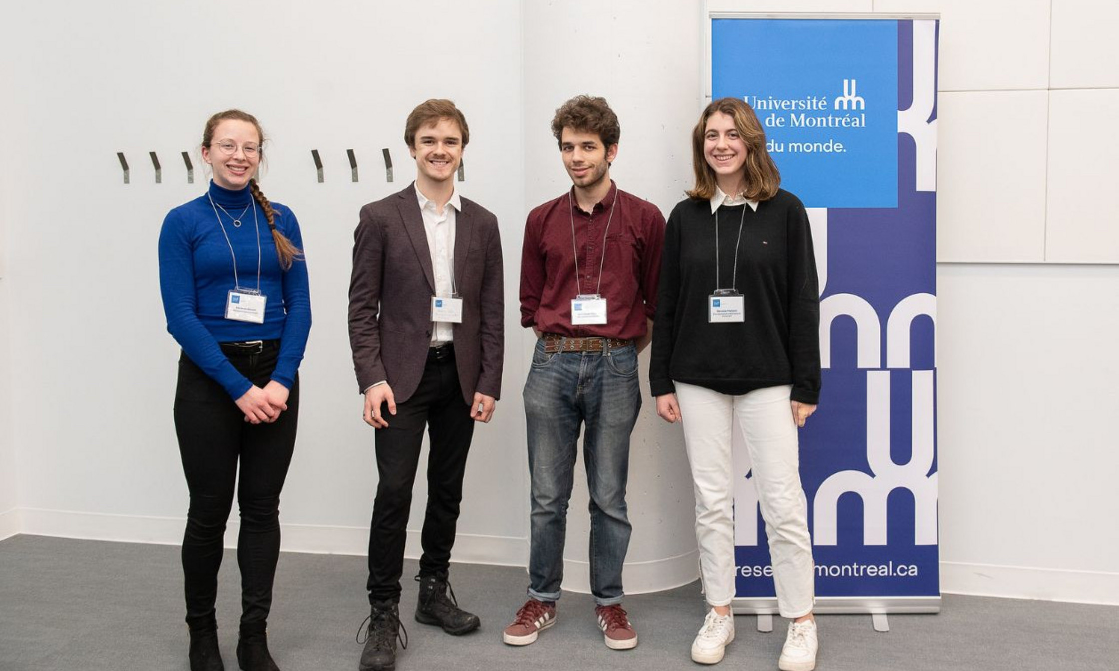 De gauche à droite: Alexanne Bisson, Étienne Collin Charles Iorio-Duval et Marianne François