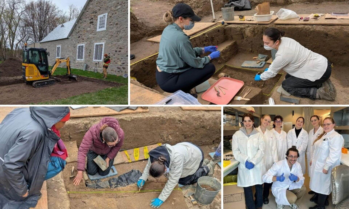 Les archéologues ont ouvert une vaste aire de fouilles aménagée en paliers.