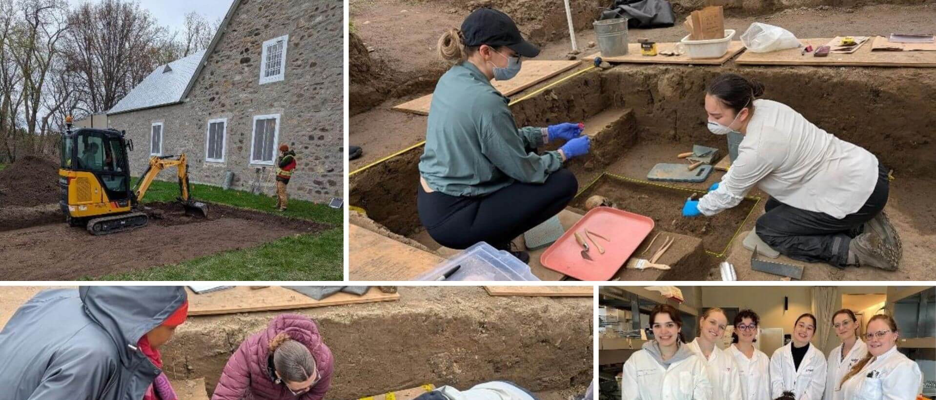 Les archéologues ont ouvert une vaste aire de fouilles aménagée en paliers.