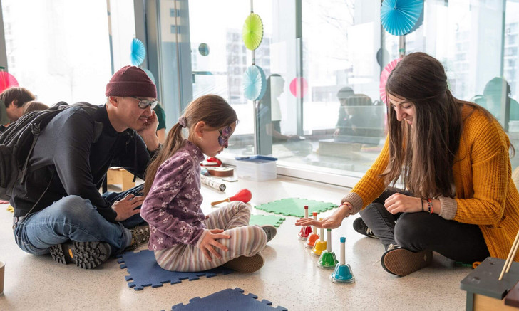 The family gathering brought together children who enjoyed a motor skills course, during Fest'hiver.