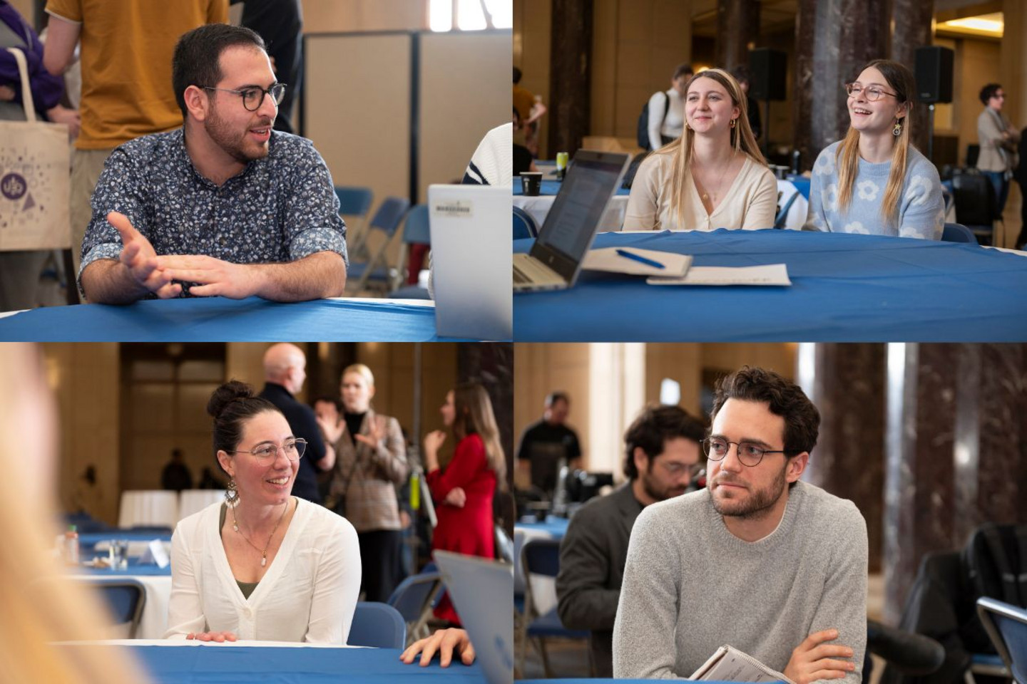 De gauche à droite et de haut en bas: Jonathan Morcos, Marianne Parent et Ariane Tremblay, Jasmine Goerlach-Laparé et Samuel Caron.