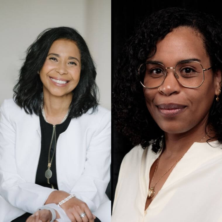 Photo des conférencières Michèle Glémaud et Bénédict Nguiagain-Launière.